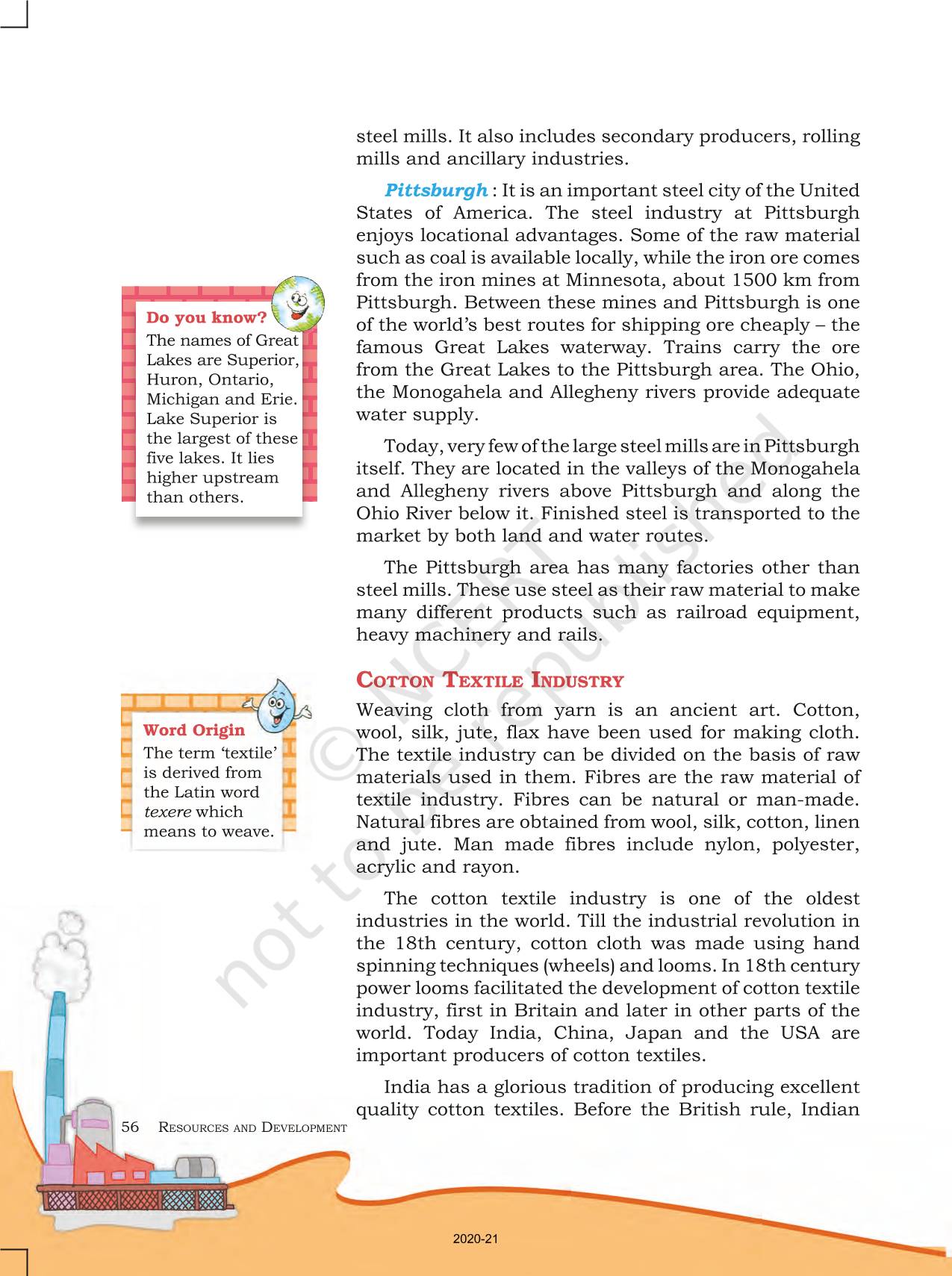 Industries - NCERT Book Of Class 8 Geography Resources And Development